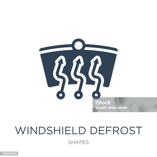 Windshield Defrost Icon Vector On White Background Windshield Defrost Trendy Filled Icons From Shapes Collection Windshield Defrost Vector Illustration Stock Illustration - Download Image Now