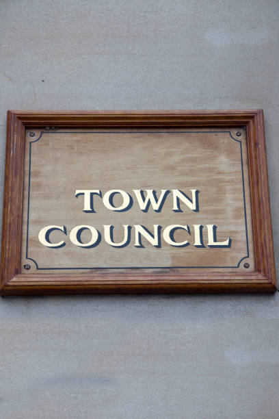 istock Town Council Sign on Building 1126456784