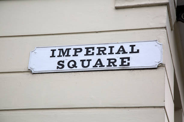 istock Imperial Square Street Sign on Building 1126456816