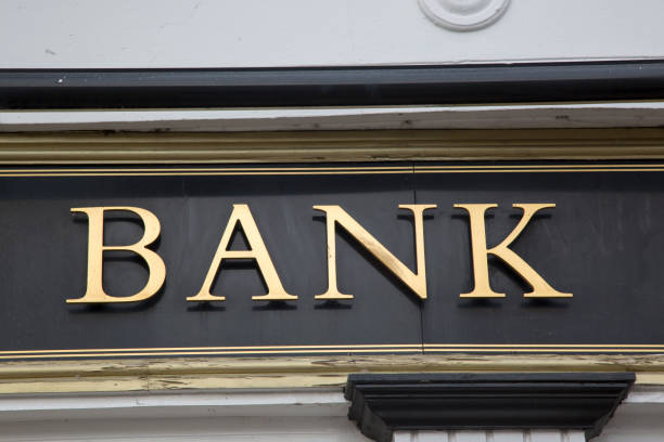 istock Bank Sign on Building 1126456871