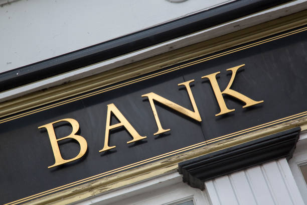 istock Bank Sign on Building 1126457808