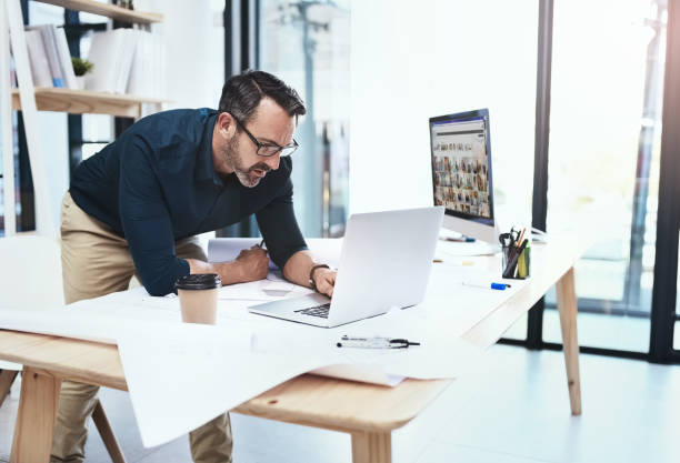 istock Trying to build his business 1126458514