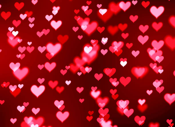 istock Blurred background bokeh red hearts, Valentine's day 1126459266