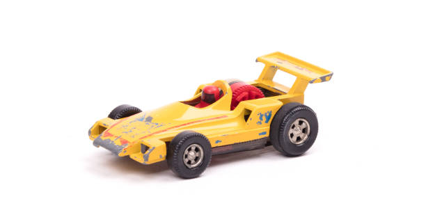istock Yellow metal toy car 1126460294