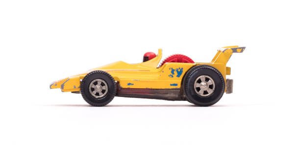 istock Yellow metal toy car 1126460333