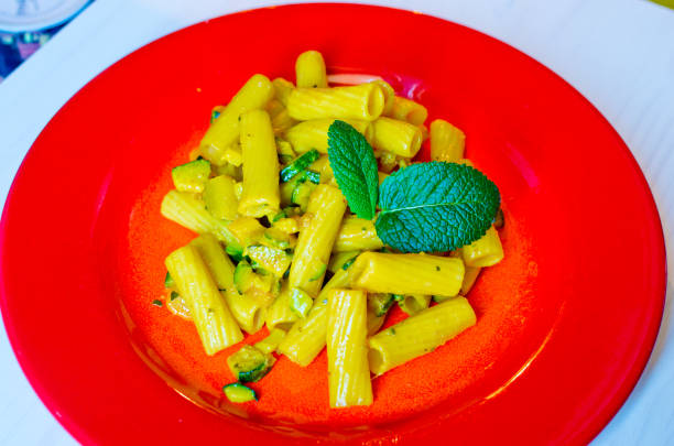 istock pasta seasoned with savory vegetable sauce, saffron and herbs 1126462419