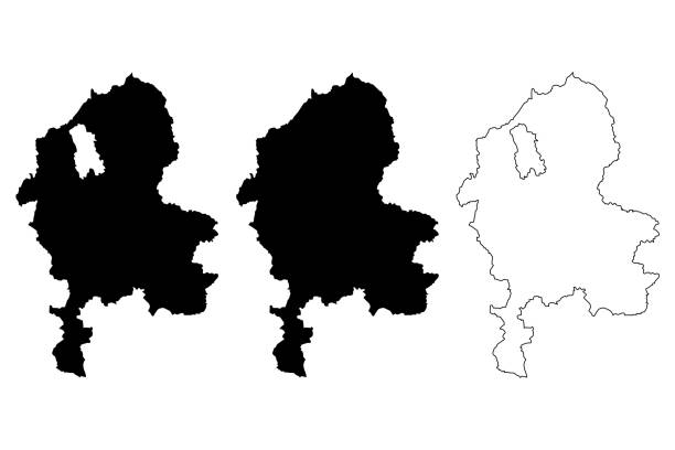 スタッフォードシャー地図ベクトル - staffordshire点のイラスト素材／クリップアート素材／マンガ素材／アイコン素材