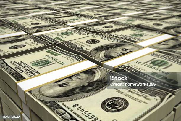 Dollars Stack Stock Photo - Download Image Now - Currency, Stack, US Paper Currency