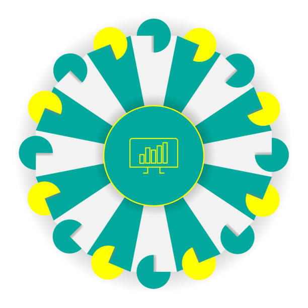 illustrazioni stock, clip art, cartoni animati e icone di tendenza di infografica a 16 passaggi - 16