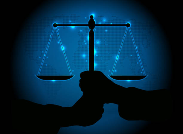 весы правосудия - weight scale scales of justice justice balance stock illustrations