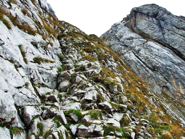 istock Stones and rocks from the mountain massif Alpstein 1126466822