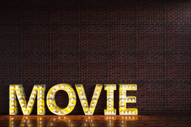 istock Retro Movie Sign with Light Bulbs 1126470838