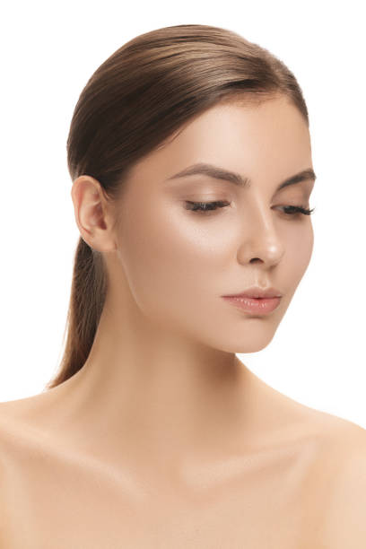 istock Beautiful Girl face. Perfect skin 1126472701