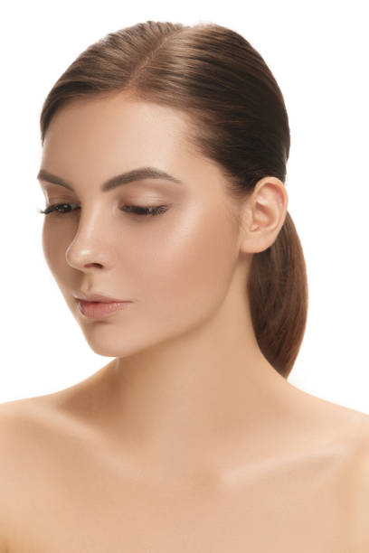 istock Beautiful Girl face. Perfect skin 1126472729