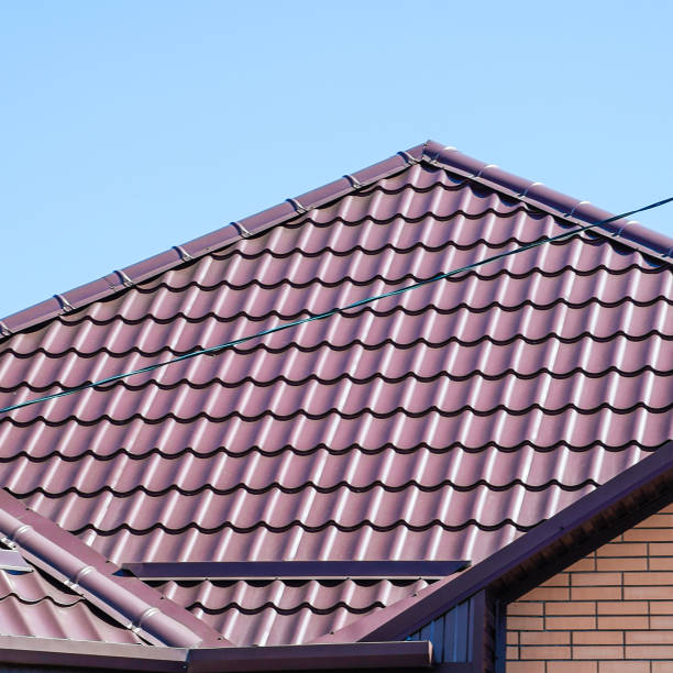 istock The roof of corrugated sheet 1126473727