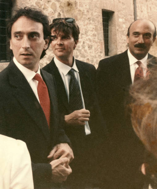 istock Three man at a wedding ceremony in 1968 1126476834