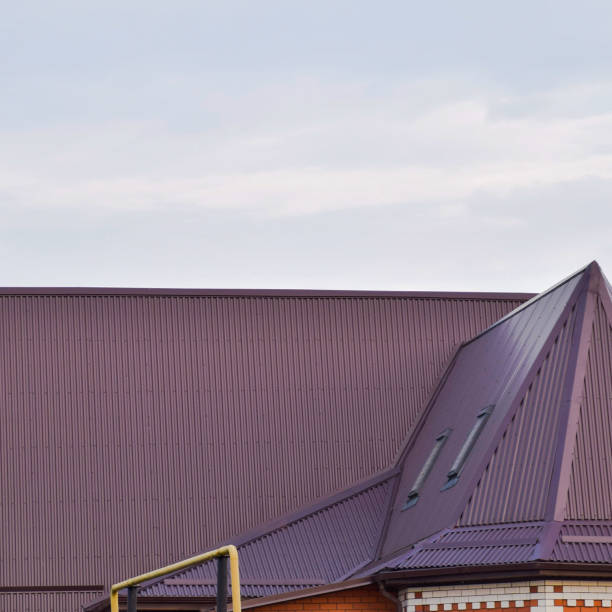istock The roof of corrugated sheet 1126477053