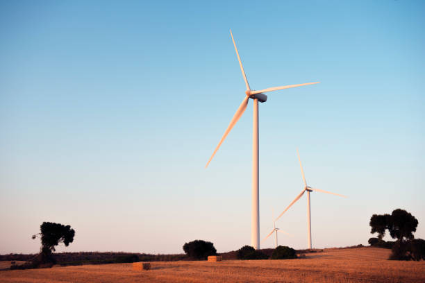 istock windmills of a wind farm among fields at sunset 1126477747
