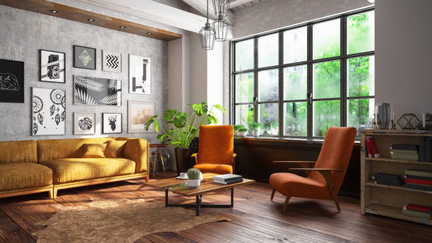Loft Room with Sofa and Pictures