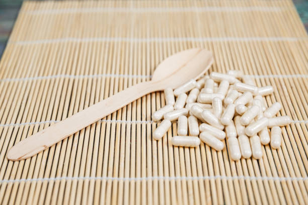 istock Alternative medicine tablets with a copy of space 1126479483