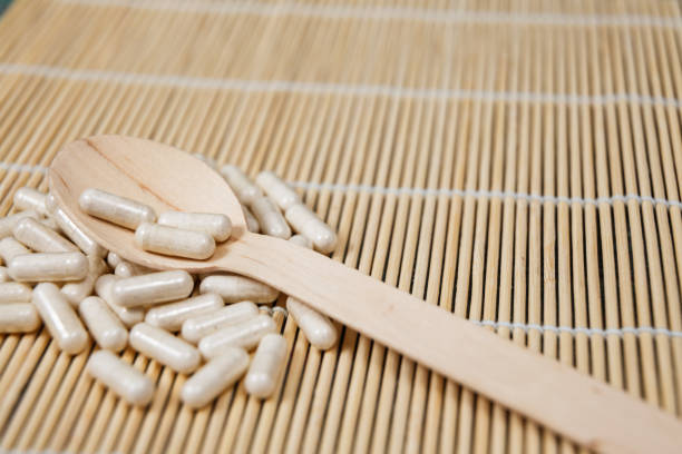 istock Alternative medicine tablets with a copy of space 1126479713