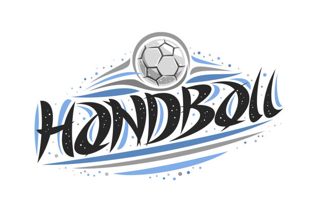 illustrations, cliparts, dessins animés et icônes de affiche de vecteur de handball - faute de main