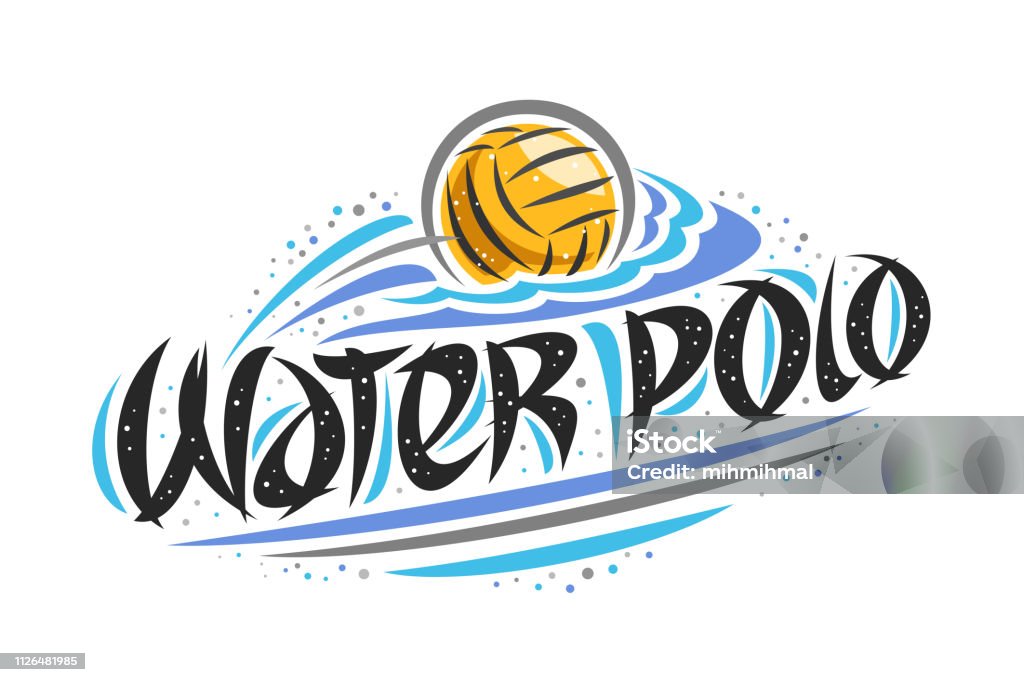 Cartel de vector para Water Polo - arte vectorial de Pelota de waterpolo libre de derechos