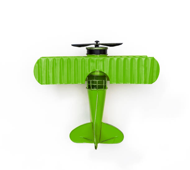 istock green Metal toy plane isolated on white 1126483791