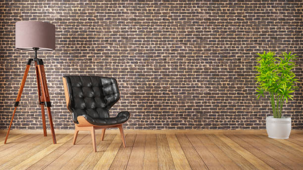 istock Interior with Armchair and Brick Wall 1126485368