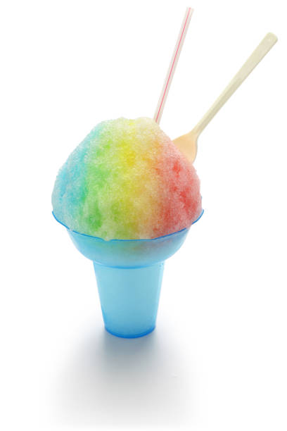 homemade rainbow shaved ice, Hawaiian dessert