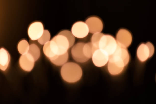 istock Yellow abstract bokeh background. Blur light bokeh 1126487595