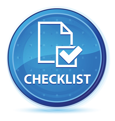 Checklist isolated on midnight blue prime round button abstract illustration