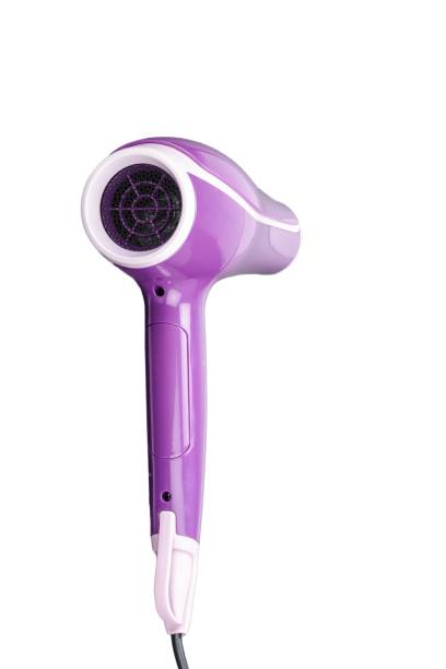 istock Pink hair dryer isolated on the white background 1126491223