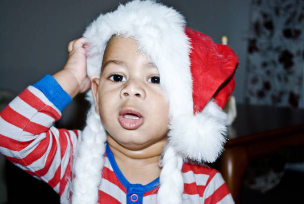Merry Christmas : Young child preparing for Christmas.