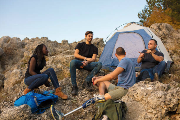 istock Hiking time. Inclusive recreation 1126498066