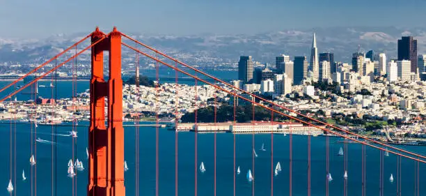 Photo of San Francisco Panorama w the Golden Gate bridge