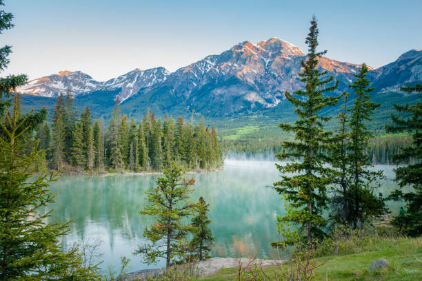 istock Pyramid Lake in Jasper National Park 1126504150
