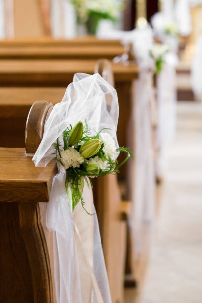 istock Wedding decoration in the church 1126510927