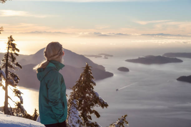 Girl on a mountain