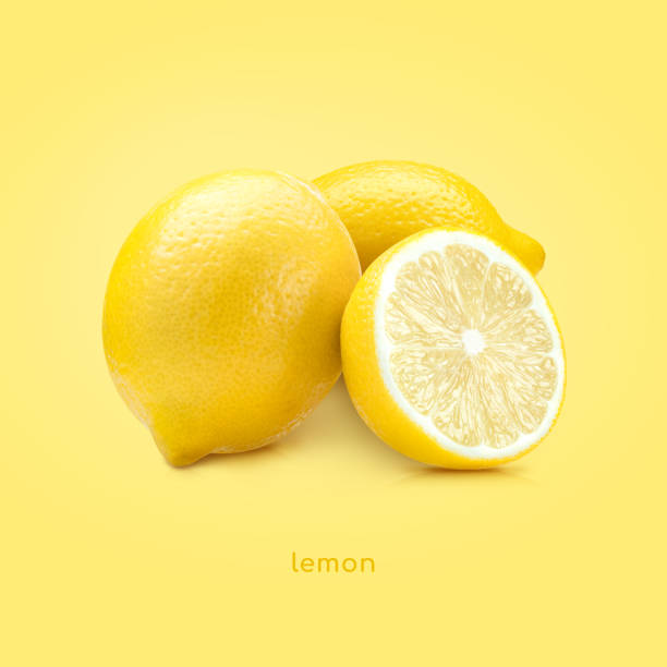 fruit de citron - fruit lightbox lemon portion photos et images de collection
