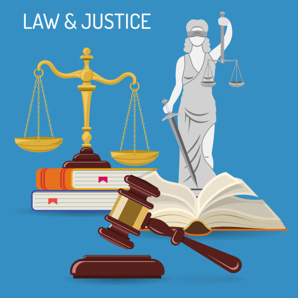 법과 정의 개념 - scales of justice stock illustrations