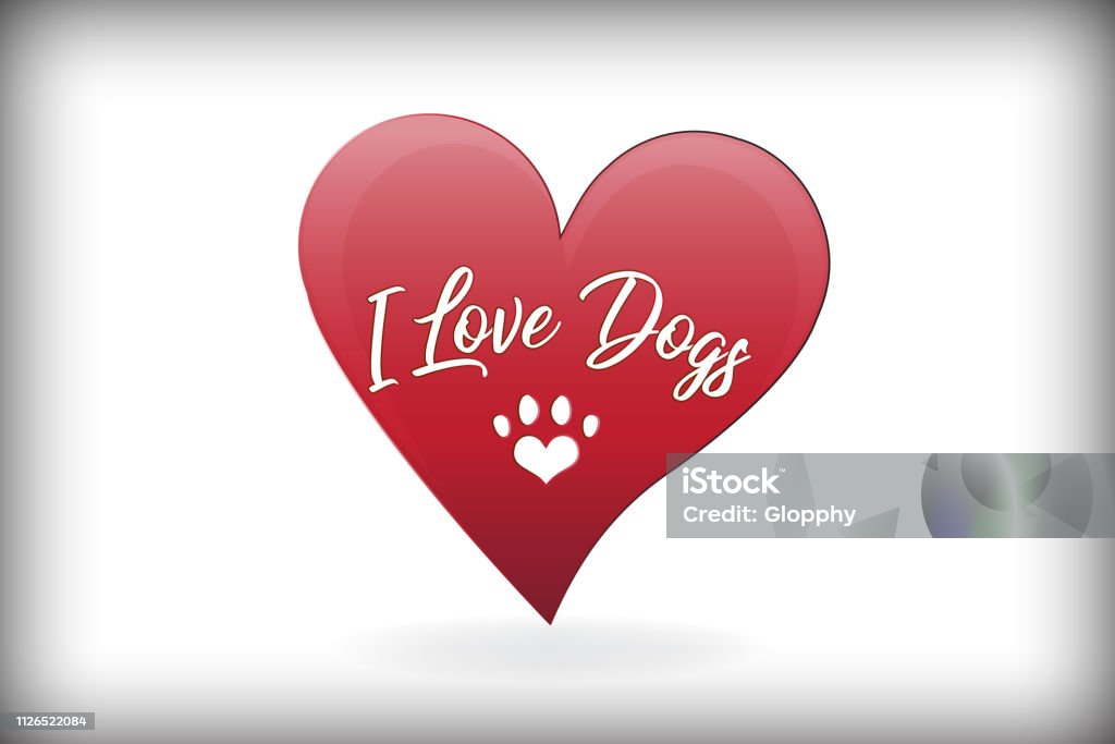 Paw footprint dog love heart icon Paw dog  footprint love heart icon vector design Advertisement stock vector