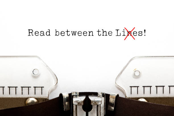 Read Between The Lies Concept On Typewriter Text Read Between The Lies typed on vintage typewriter. The usually used word in the original idiom Lines is changed to Lies. populism stock pictures, royalty-free photos & images