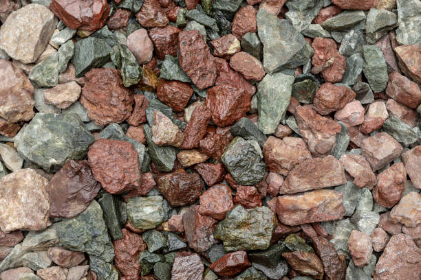 istock Gravel with oil stains. 1126529924