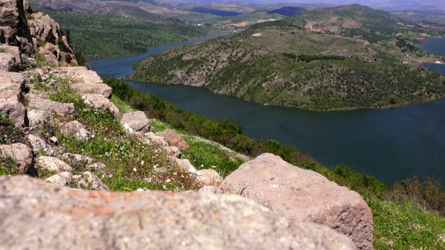 Panoramic view of lake Kestel, Turkey, Bergama