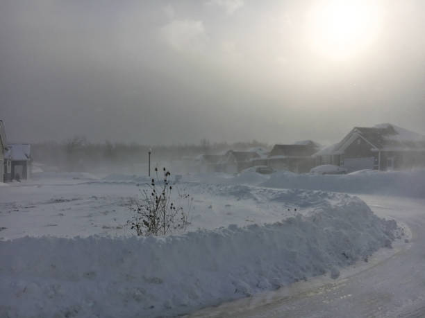 istock Snow Storm Blizzard Background Cold Winter White Snowstorm Snow Polar Vortex Sub Zero Haunting Housing Suburban Development 1126535741