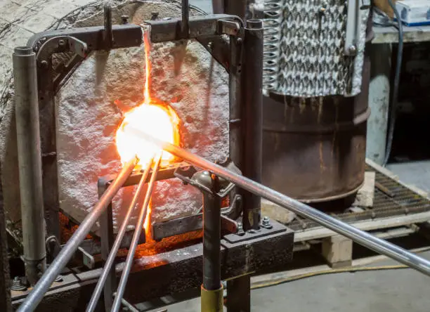 Glassblowing Furnace with Pipes