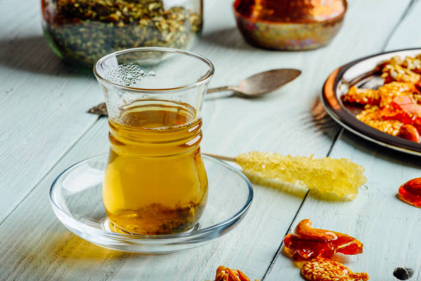istock Tea in armudu with oriental delights 1126538930