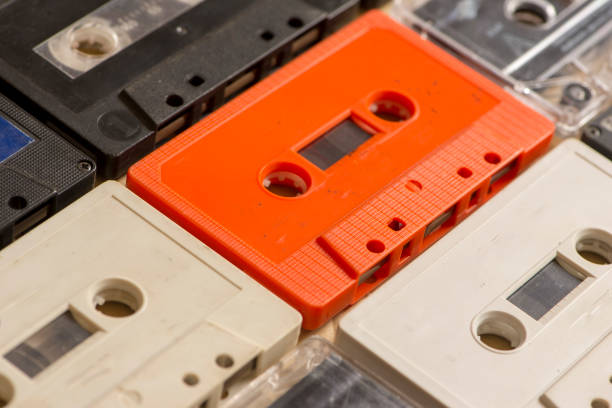 istock Several old analog cassette tapes of various colors 1126542538