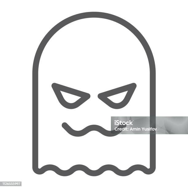 Ghost Line Icon Horror And Character Horror Sign Vector Graphics A Linear Pattern On A White Background Stock Illustration - Download Image Now